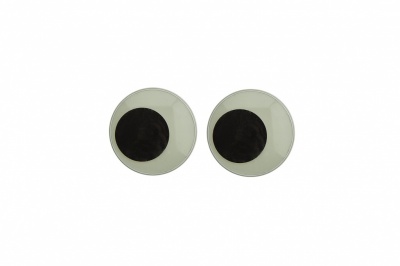 Глазки для игрушек, круглые, с ресничками, 10 мм/упак.50+/-2 шт, цв. -черно-белые - купить в Каменске-Шахтинском. Цена: 21.24 руб.