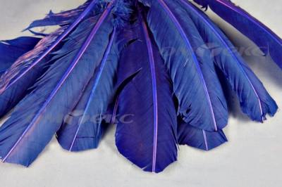 Декоративный Пучок из перьев, перо 23см/синий - купить в Каменске-Шахтинском. Цена: 12.34 руб.