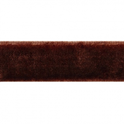 Лента бархатная нейлон, шир.12 мм, (упак. 45,7м), цв.120-шоколад - купить в Каменске-Шахтинском. Цена: 392 руб.